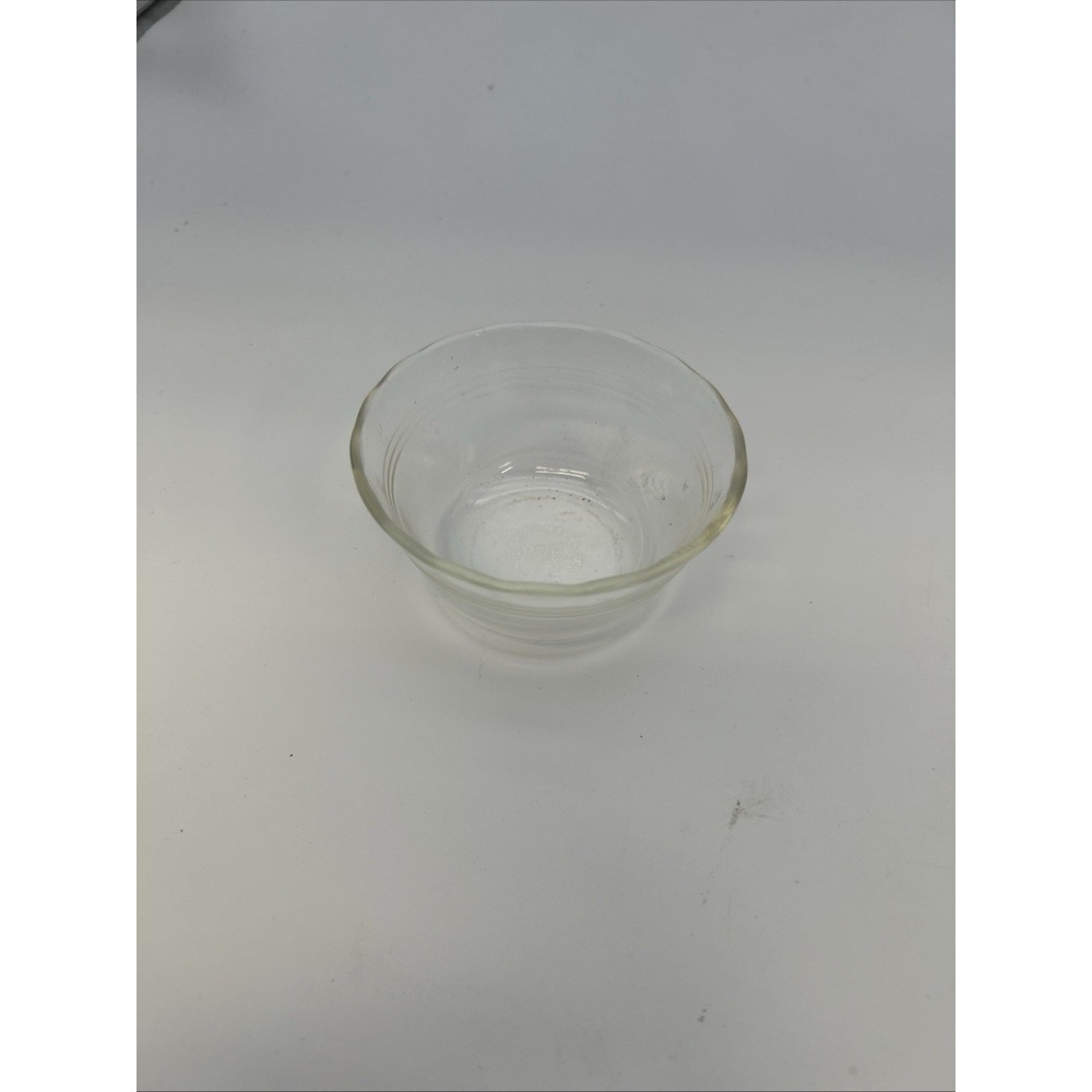 VTG PYREX Clear Glass Custard Cups #463 Ramekin 6oz 175ml Scalloped Rim
